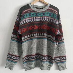 Men's/Woman’s Vintage Cottagecore Multicolor Patterned Sweater